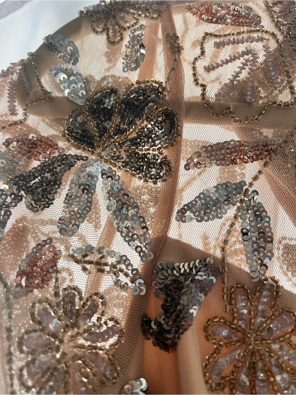 Adrianna Papell Blush Floral Sequin Maxi Dress - Picture 12 of 16
